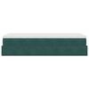 vidaXL Cadre de lit ottoman avec matelas vert fonc&eacute; 100x200 cm velours