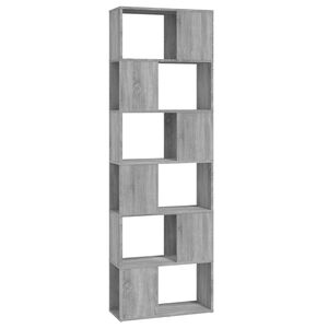 vidaXL Biblioth&egrave;que/S&eacute;parateur de pi&egrave;ce Sonoma gris 60x24x186 cm