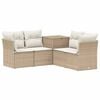 vidaXL Ensemble de Canap&eacute;s 5 pc Beige et blanc cr&egrave;me