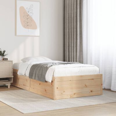 vidaXL Cadre de lit sans matelas 90x200 cm bois de pin massif