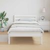 vidaXL Cadre de lit Blanc 225,5 x 85,5 x 69,5 cm Bois de Pin Massif