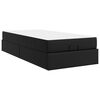 vidaXL Cadre de lit avec matelas avec matelas 2 pcs Noir PVC