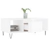vidaXL Table basse Blanc brillant 90x50x36,5 cm Bois d'ing&eacute;nierie
