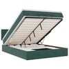 vidaXL Cadre de lit ottoman avec matelas vert fonc&eacute; 140x200 cm velours