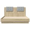 vidaXL Cadre de lit sans matelas ch&ecirc;ne sonoma 140x190 cm
