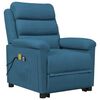 vidaXL Fauteuil de massage Bleu Velours