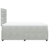 vidaXL Sommier &agrave; lattes de lit et matelas gris clair 120x190cm velours