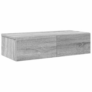 vidaXL &Eacute;tag&egrave;re murale avec tiroirs sonoma gris bois d'ing&eacute;nierie