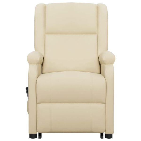 vidaXL Fauteuil Cr&egrave;me Similicuir
