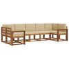 vidaXL Ensemble de canap&eacute;s d'ext&eacute;rieur 7 pcs Naturel et Beige