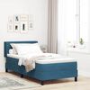 vidaXL Lit &agrave; ressorts avec matelas Bleu fonc&eacute; 200 x 90 cm Velours