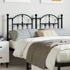 vidaXL T&ecirc;te de lit m&eacute;tal noir 120 cm