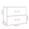 vidaXL Table de chevet murale Marron miel 50x36x40 cm