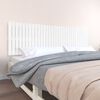 vidaXL T&ecirc;te de lit murale Blanc 204x3x60 cm Bois massif de pin