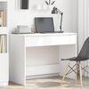 vidaXL Bureau avec tiroir Blanc 100 x 50 x 78 cm Bois d'ing&eacute;nierie
