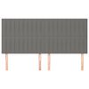 vidaXL T&ecirc;te de lit Gris fonc&eacute; 180 x 5 x 118/128 cm Tissu
