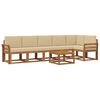 vidaXL Ensemble de canap&eacute;s d'ext&eacute;rieur 7 pc Naturel et Beige