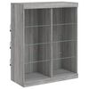 vidaXL Buffets avec lumi&egrave;res LED 3 pcs sonoma gris bois d'ing&eacute;nierie