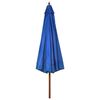 vidaXL Parasol d'extérieur avec mât en bois 330 cm Bleu azuré