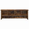 vidaXL Porte-manteau mural avec &eacute;tag&egrave;re Ch&ecirc;ne fum&eacute; 75 x 16 x 26 cm