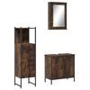 vidaXL Ensemble de meubles de salle de bain 3 pcs Ch&ecirc;ne fum&eacute;