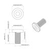 vidaXL Vis 12 pcs Argent&eacute; 8 x 25 mm Acier