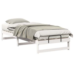vidaXL Cadre de lit Blanc 80 x 220 cm Pin massif