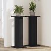 vidaXL Support de Plante 2 pcs Ch&ecirc;ne noir 30 x 30 x 80 cm