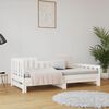 vidaXL Lit coulissant sans matelas blanc 2x(90x200) cm