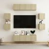 vidaXL Ensemble de meubles TV 8 pcs Ch&ecirc;ne sonoma Bois d'ing&eacute;nierie