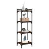vidaXL Biblioth&egrave;que 4 niveaux ch&ecirc;ne marron 40x30x120cm bois ing&eacute;nierie