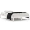 vidaXL Cadre de lit sans matelas blanc bois de pin massif 120x200 cm