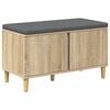 vidaXL Banc d'entr&eacute;e avec coussin Ch&ecirc;ne Sonoma 80 x 38 x 46 cm