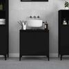 vidaXL Meuble d'&eacute;vier noir 58x33x60 cm bois d'ing&eacute;nierie