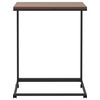 vidaXL Table d'appoint avec roues noir 55x35x70 cm bois d'ingénierie