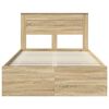 vidaXL Cadre de lit Sonoma 120 x 190 cm Bois de pin massif