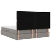 vidaXL Lit avec rangement et LED avec LED Taupe 160 x 200 cm Polyester