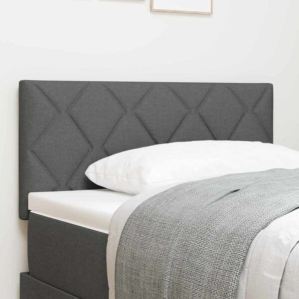 vidaXL T&ecirc;te de lit avec t&ecirc;te de lit Gris fonc&eacute; 100 cm Cuir synth&eacute;tique