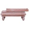 vidaXL Table basse Marron 90x50x40 cm Bois d'acajou massif
