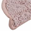 vidaXL Tapis d'escalier 30 pièces 56 x 17 x 3 cm Rose clair Demi-rond