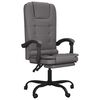 vidaXL Fauteuil de massage inclinable de bureau gris similicuir