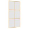 vidaXL Porte coulissante dor&eacute; 102,5x205 cm verre ESG d&eacute;poli aluminium