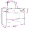 vidaXL Coiffeuse avec miroir gris b&eacute;ton 100x45x76 cm