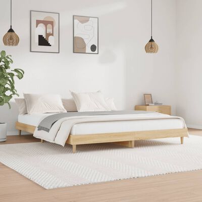 vidaXL Cadre de lit sans matelas chêne sonoma 180x200 cm