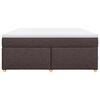 vidaXL Sommier &agrave; lattes de lit avec matelas Marron fonc&eacute; 180x200 cm
