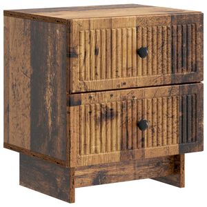 vidaXL Cabinet de chevet avec tiroir Bois ancien 43 x 34,5 x 47,5 cm