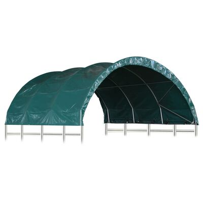 vidaXL Tente pour bétail PVC 3,7x3,7 m Vert