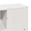 vidaXL Lit biblioth&egrave;que sans matelas blanc 135x190 cm bois massif