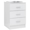 vidaXL Table de chevet Blanc brillant 38x35x56 cm Bois d'ing&eacute;nierie
