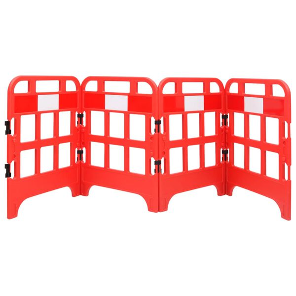 vidaXL Barri&egrave;res de circulation 4 pcs Rouge 75x75x100 cm